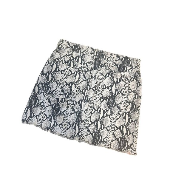 FRAME Le Mini Python Denim Skirt size 26 - Picture 3 of 6